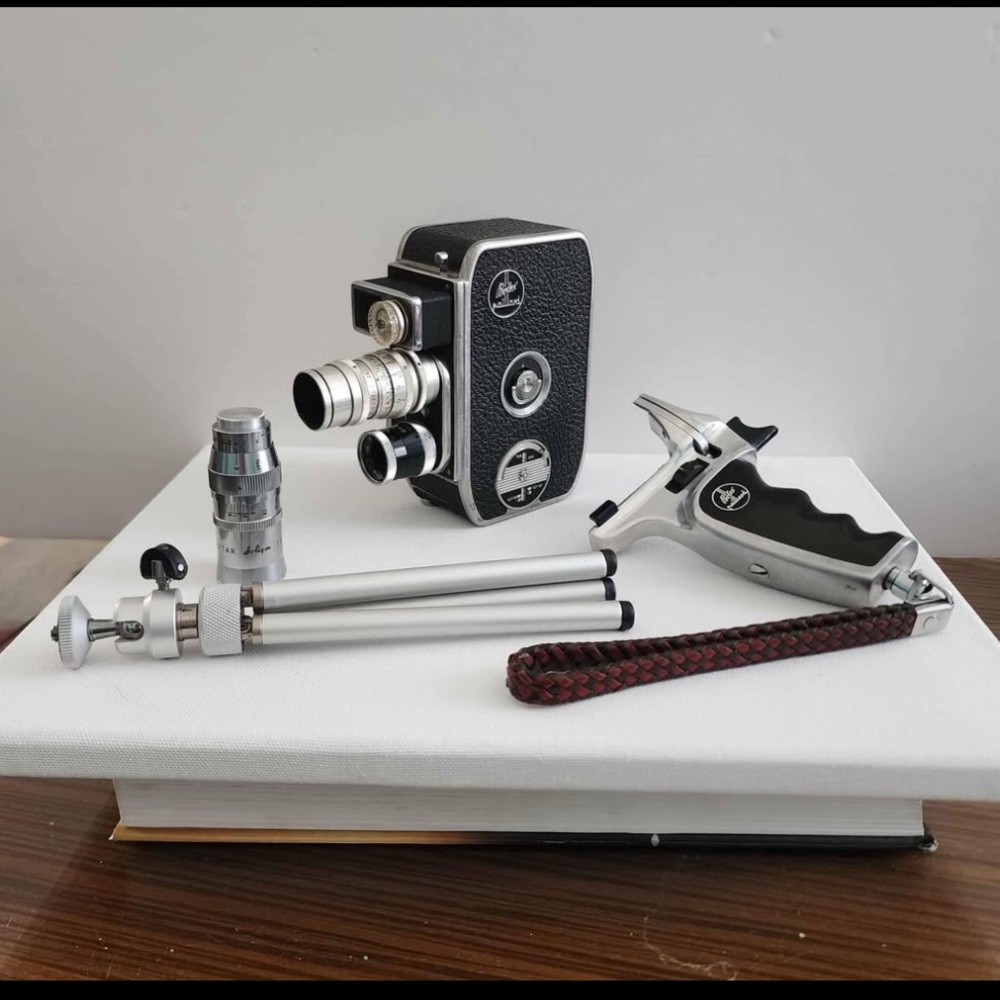 Vintage Bolex Paillard 8mm Movie Camera with Accessories & Original Box